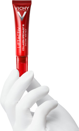 Vichy Liftactiv Collagen Specialist Eye Cream for Eye Bags Dark Circles Anti-Aging Firming Brightening and Moisturizing 15ml