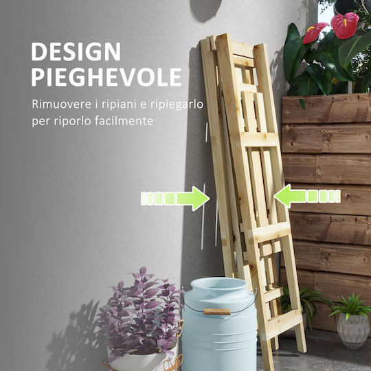 Outsunny Wooden Plant Stand 100x36x112cm