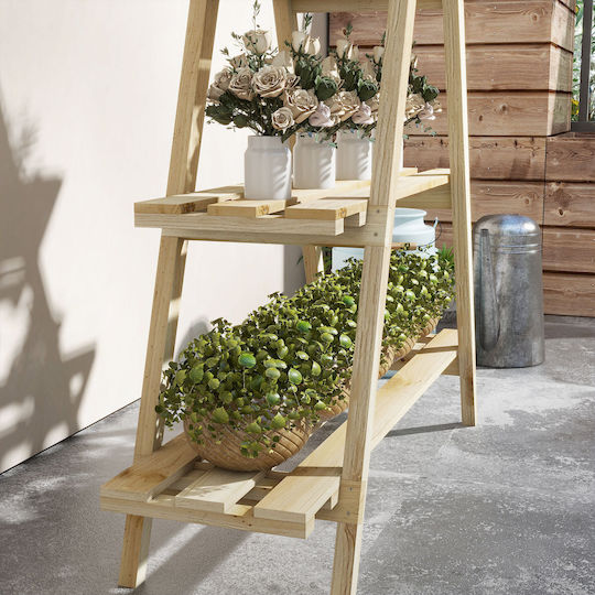 Outsunny Wooden Plant Stand 100x36x112cm