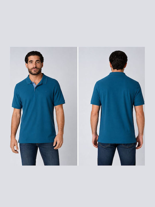 Polo Short Sleeve Blouse Petrol Blue