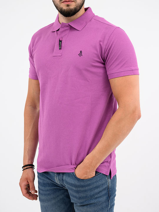Explorer Polo Short Sleeve Blouse Purple