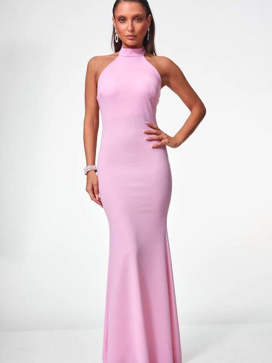 Summer Maxi Evening Dress Pink