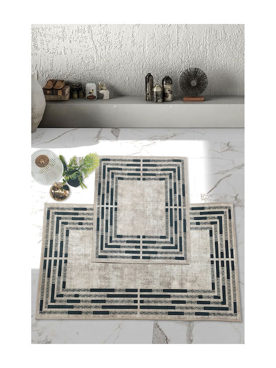 SteweHome Rutschfestes Set Badematten STE-029416-V66055 Beiges 60x100cm 2 Stück