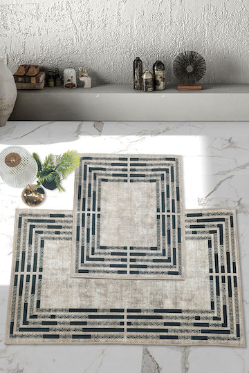 SteweHome Bath Mats Set STE-029416-V66055 Beige 60x100cm 2 Pieces
