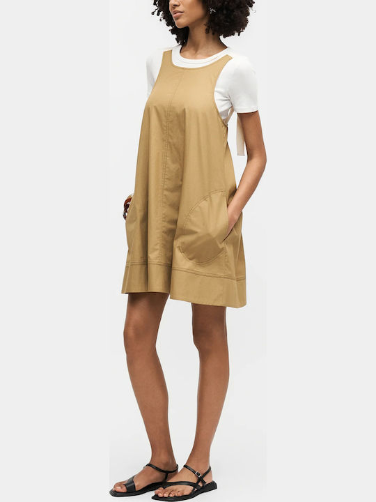 Καλοκαιρινό Mini Φόρεμα Pale Khaki