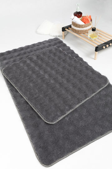 SteweHome Set Bath Mats STE-029843-V66298 Gray 50x80cm 2 Pieces