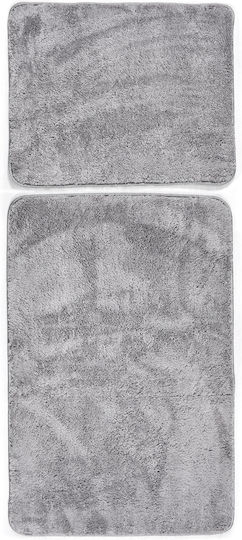 SteweHome Badematten Set STE-029915-V66434 Graue 60x100cm 2 Stück