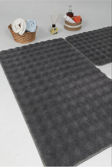 SteweHome Set Bath Mats Gray 60x100cm 2 Pieces