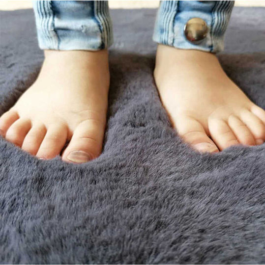 SteweHome Bath Mats Set Gray 60x100cm 3 Pieces