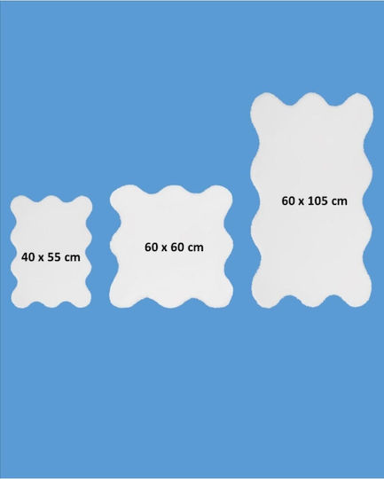 SteweHome Badematten Set STE-029951-P29951 Weiß 60x105cm 3 Stück
