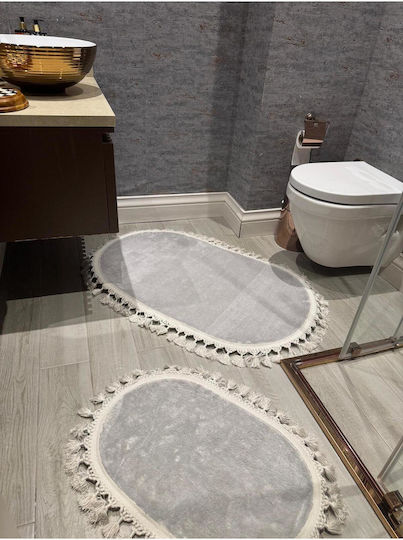 SteweHome Badematten Set STE-029757-P29757 Graue 60x100cm 2 Stück