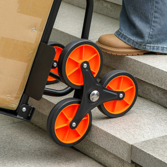 Durhand Collapsible Transport Trolley for Load Weight up to 120kg in Orange Colour