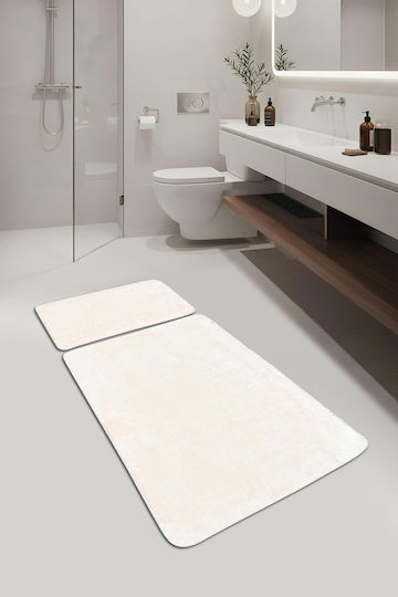 SteweHome Badematten Set STE-029920-V66459 Beiges 60x100cm 2 Stück