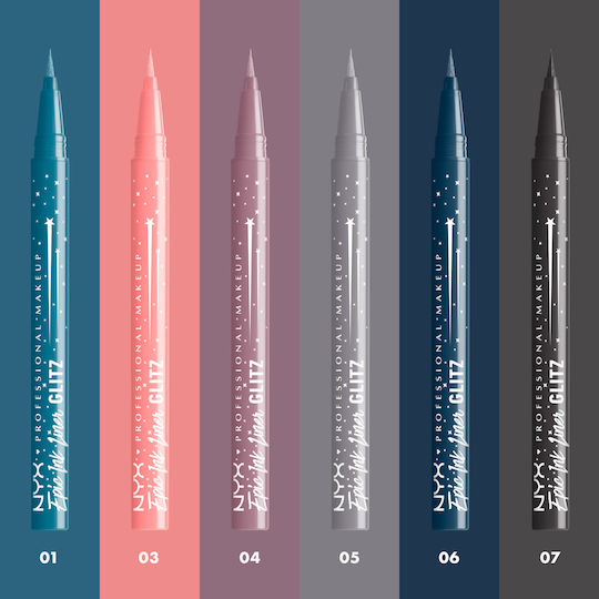 NYX Professional Makeup Epic Ink Liner Glitz Waterproof Pen Eye Liner 01 Tapered Twinkle 1ml