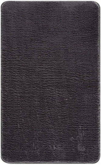 SteweHome Non-Slip Set Round Bath Mats STE-029961-V66591 Gray Ø70cm 3 Pieces