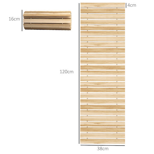 Outsunny Διάδρομος για Δάπεδο Κήπου από Ξύλο 120x38εκ.