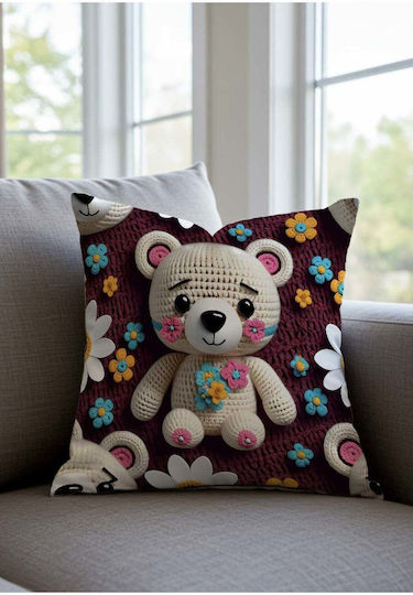 SteweHome Dekorativer Kissenbezug Burgundisch 43x43cm SteweHome Dekorativer Kissenbezug Burgundisch 43x43cm