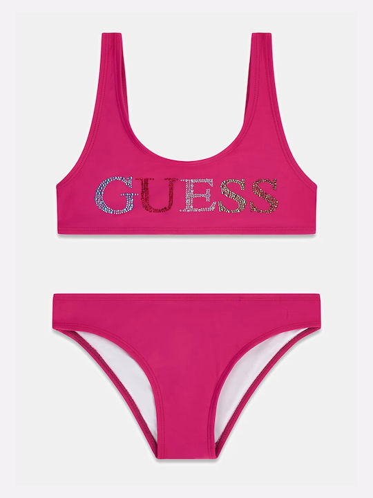 Guess Παιδικό Μαγιό Μπικίνι Magenta