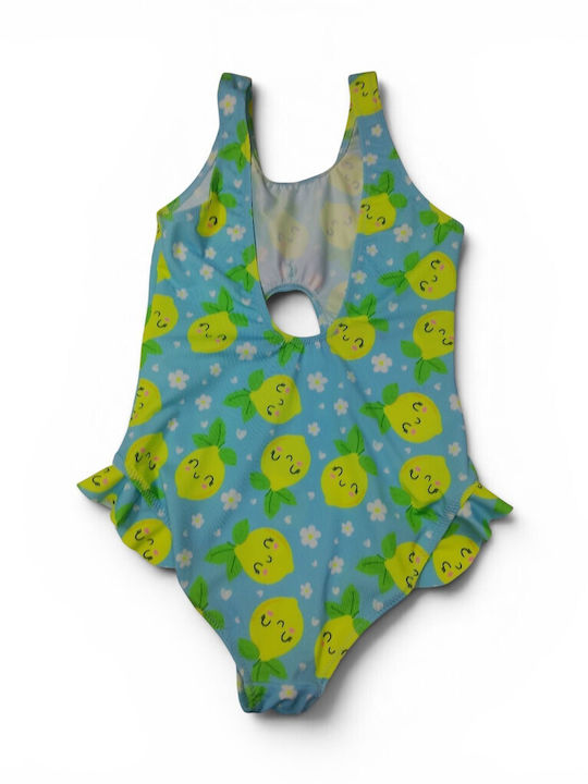 Crool Costum De Baie Pentru Copii Întreg Albastru Deschis-Galben