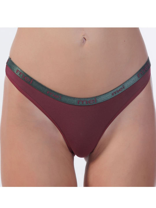 Βαμβακερό Γυναικείο String Burgundy