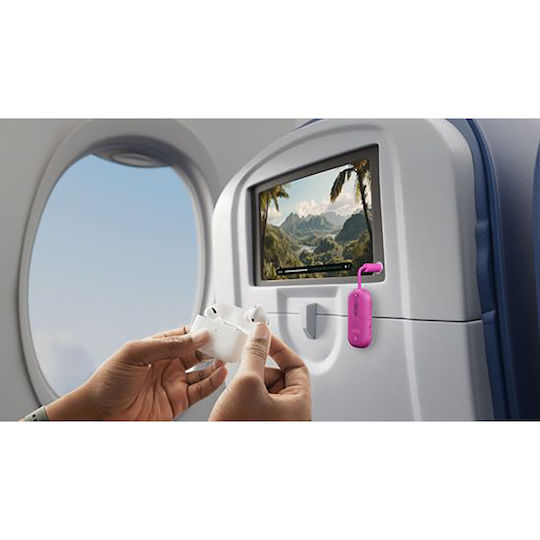 Twelve South Bluetooth Audio Adapter 3.5mm Jack Plug Model Airfly Pro 2 Fuchsia