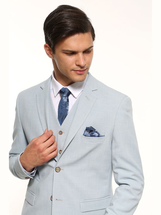 Summer Men's Groom's Suit with Vest Slim Fit Siel