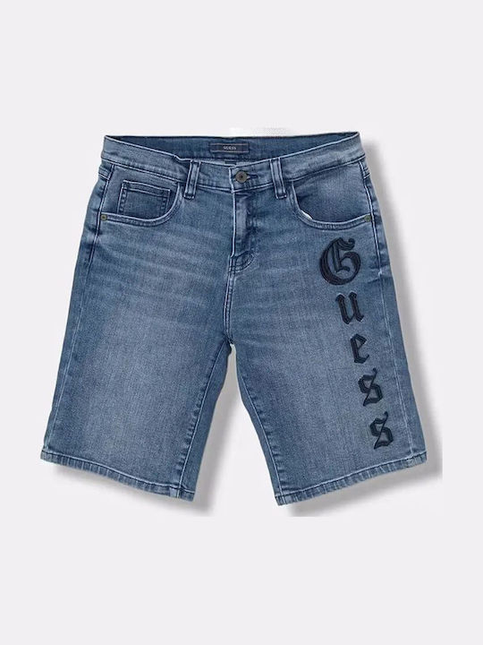 Guess Pantaloni Scurți/Bermude Denim Albastru Pentru Copii