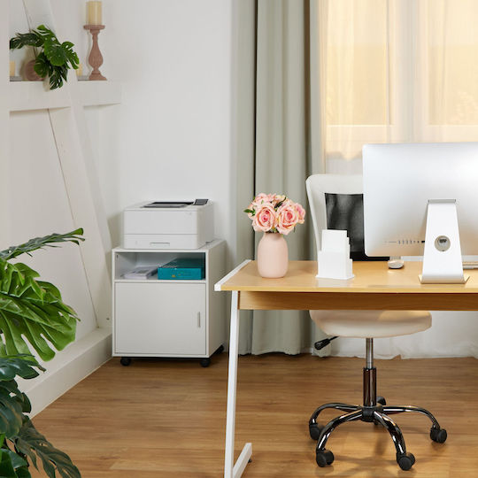 Wooden Office Cabinet with Wheels 48x34x57cm