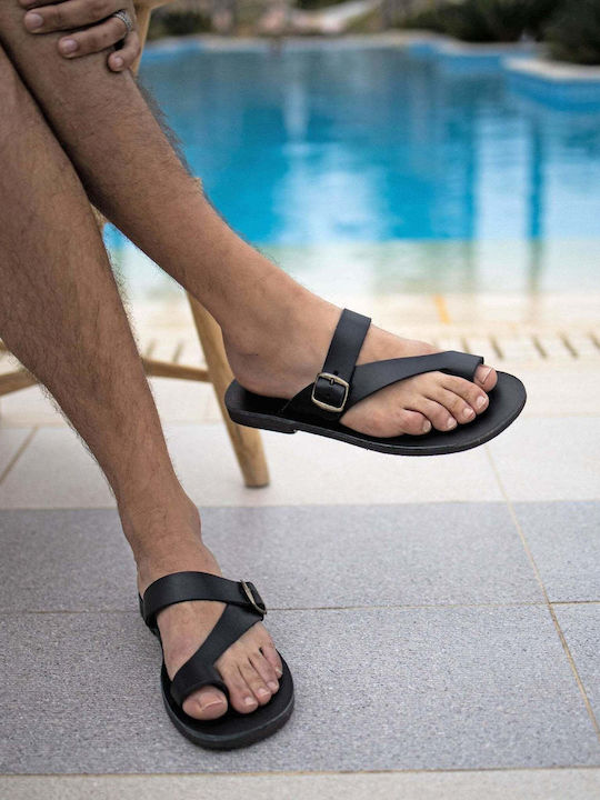 Sandale Pentru Bărbați Papuci Poseidon Negri
