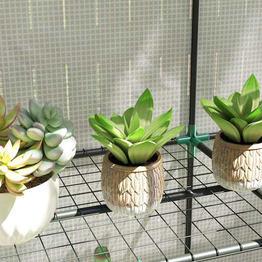 Outsunny Outsunny Greenhouse with Shelves 1.44x0.48x1.52m