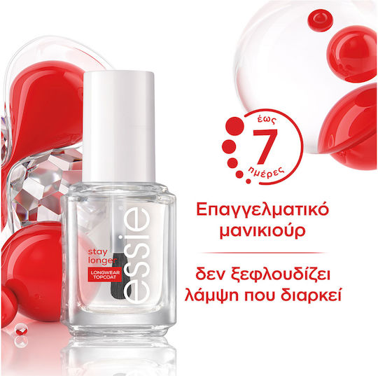 Essie Stay Longer Топ покритие за Обикновени Лакове 13.5мл