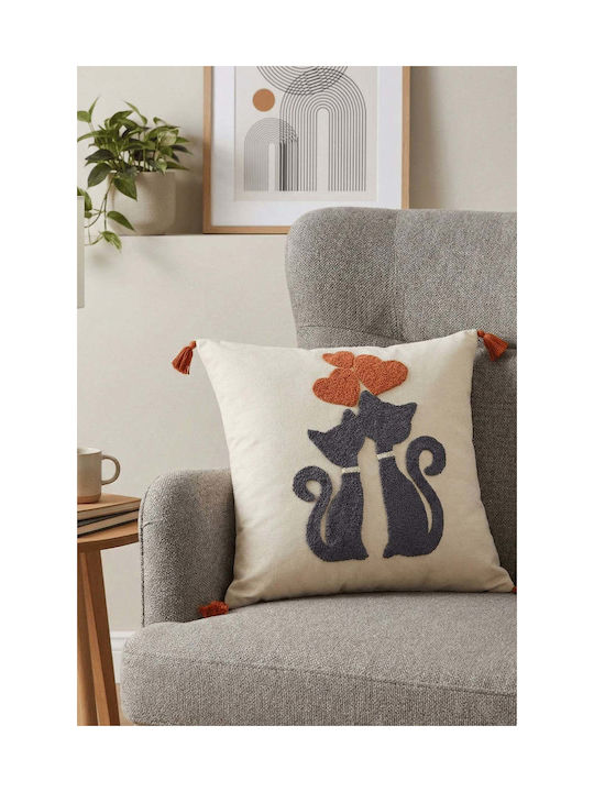 SteweHome Decorative Pillow Case Beige 42x42cm