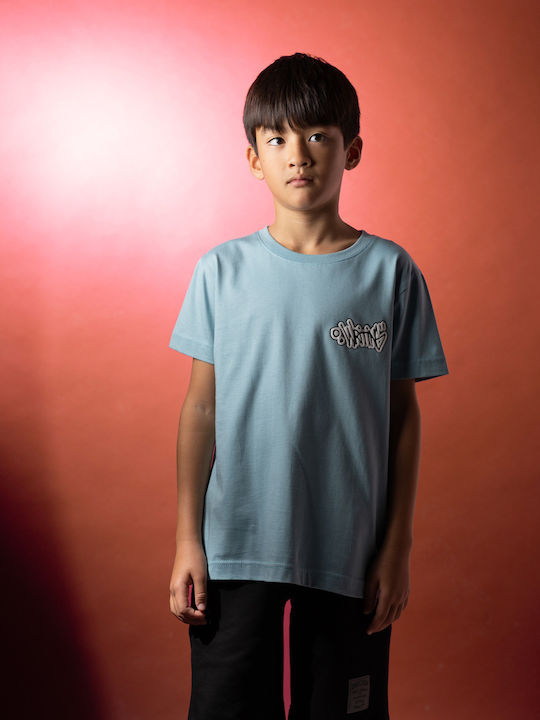 Kids Set with Shorts Summer 2 Pieces Aqua Black