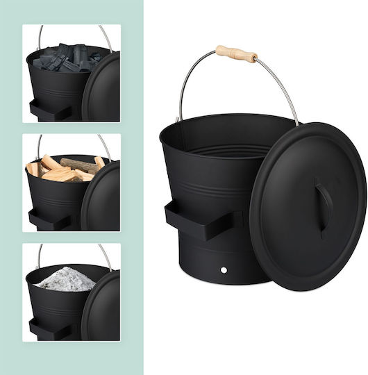 Relaxdays Kaminwerkzeug-Set Grau