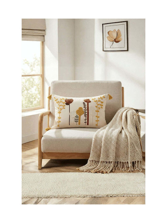 SteweHome Decorative Pillow Case Beige 35x55cm