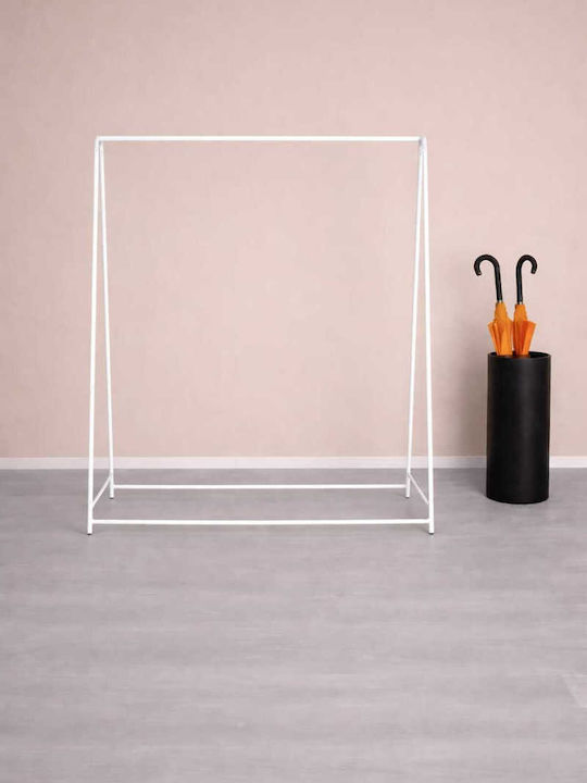 SteweHome Κρεμάστρα Δαπέδου από Μέταλλο Λευκή 104x151cm