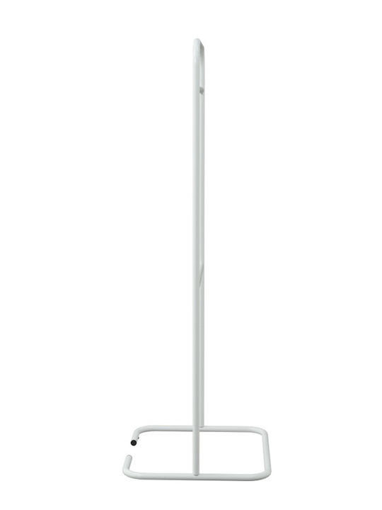 SteweHome Κρεμάστρα Δαπέδου από Μέταλλο Λευκή 44x123cm