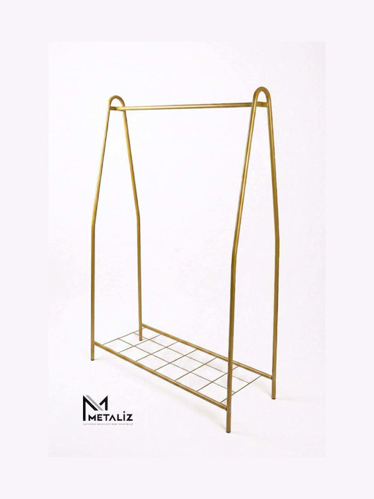 SteweHome Κρεμάστρα Δαπέδου από Μέταλλο Μπεζ 98x135cm