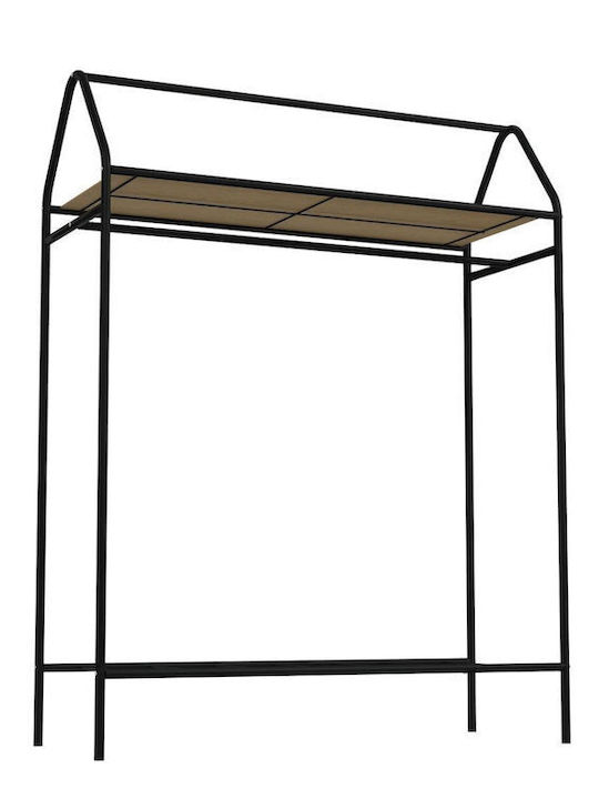 SteweHome Кръгла Закачалка За Под От Метал В Черно 104x143cm