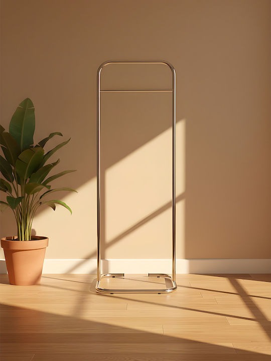 SteweHome Kremastră de Podea din Metal Argintiu 44x44x123cm