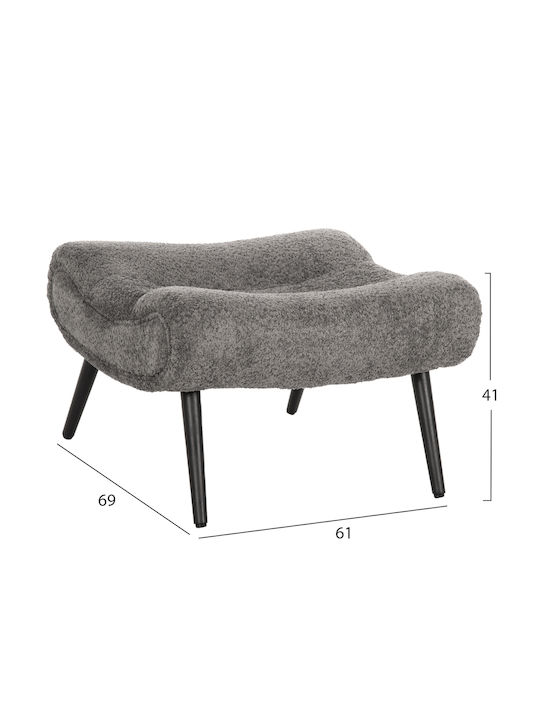 Brym Fotoliu Relax Cu Taburet Gri 97x80x100cm