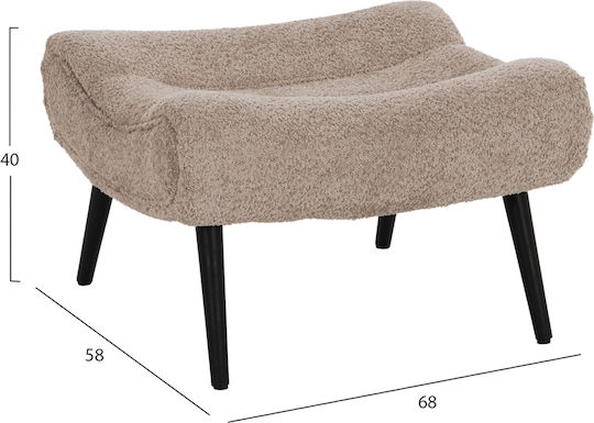 Brym Πολυθρόνα Relax με Υποπόδιο Μπεζ/καφε 80x95x95cm
