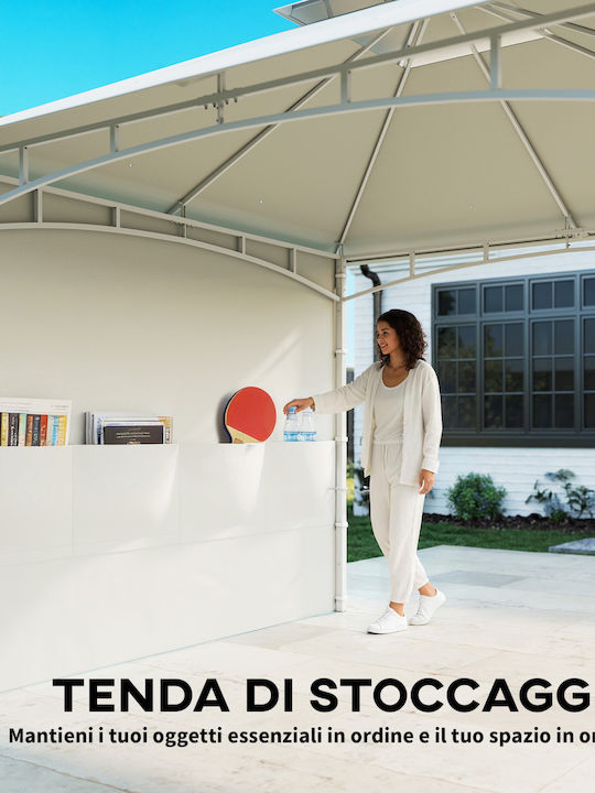 Outsunny Gazebo de Grădină Bej 3x3m