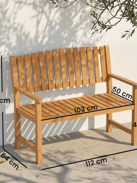 Παγκάκι Εξωτερικού Χώρου Ξύλινο 112x64x92cm