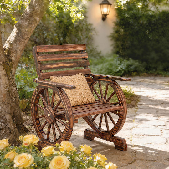 Outdoor Wooden Charcoal Outdoor Chair 66x55x90cm