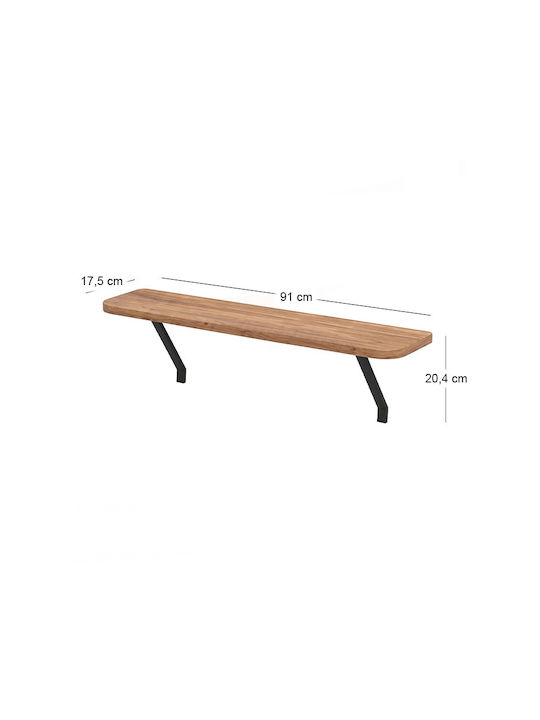 Ράφι Τοίχου Barca Pine Oak 91x17.5x20.4εκ.