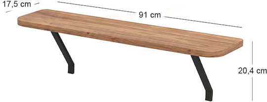 Ράφι Barca Pine Oak 91x17.5x20.4εκ.
