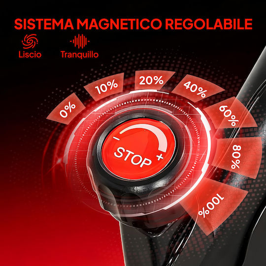 Sportnow Bicicletă Fitness Verticală Magnetică cu Roti