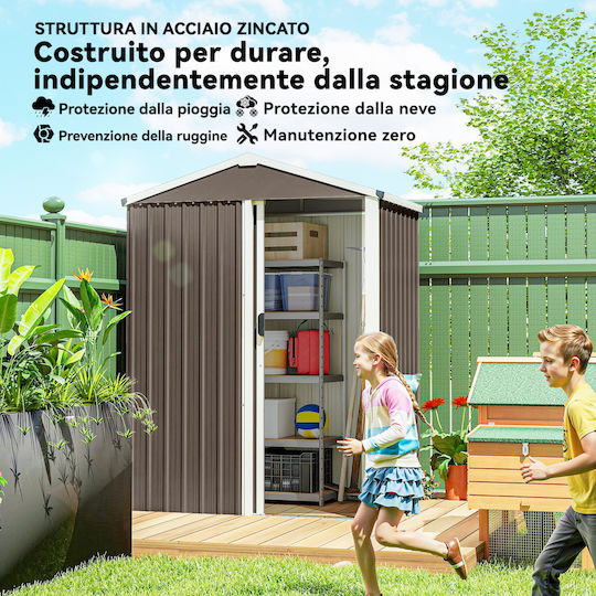Metallische Gartenhaus Galvanisiert M1.36xB0.87xH1.79m