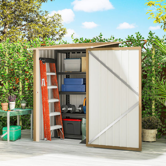 Metallic Garden Shed Galvanized Yellow L1xW1.04xH1.6m